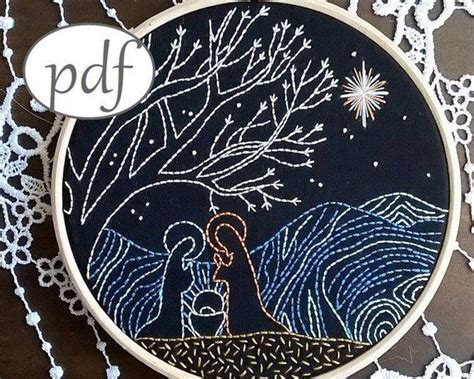 Pdf embroidery pattern christmas decor nativity scene hand etsy – Artofit