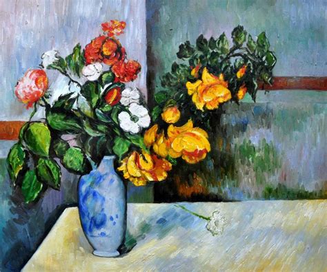 Cezanne - Still Life Flowers in Vase - Reproduction at overstockArt.com | Painting, Oil painting ...