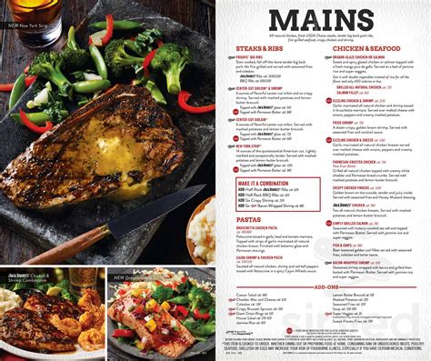 TGI Fridays menu in South Gate, California, USA