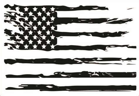 Black and White American Flag, Clipart Graphic by AlaBala · Creative ...