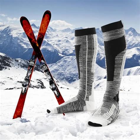 New High Quality Outdoor Winter Professional Wool Skiing Socks for Men and Women Knee High Warm ...