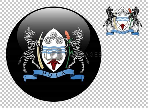 Royalty Free Vector | Coat of arms of Botswana vector illustration on a ...