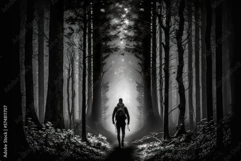 Eerie Forest with Haunting Atmosphere Inspired by Classic Film ...