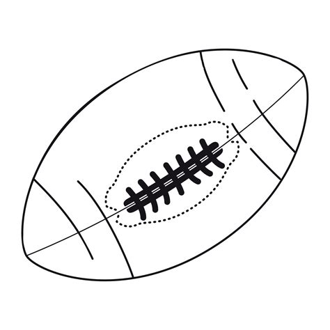 american football ball silhouette design over white 24702035 Vector Art ...