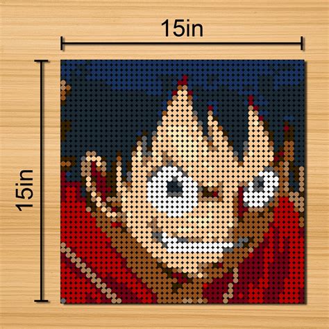 One Piece Luffy Pixel Art Pattern Pixel Art Grid Pixel Art Anime | Porn Sex Picture