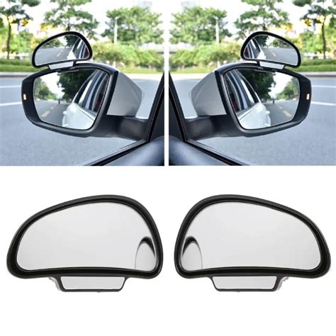 QILEJVS Car Vehicle Universal Side Blind Spot Mirror Wide Angle View Safety Rear Mirrors m18-in ...