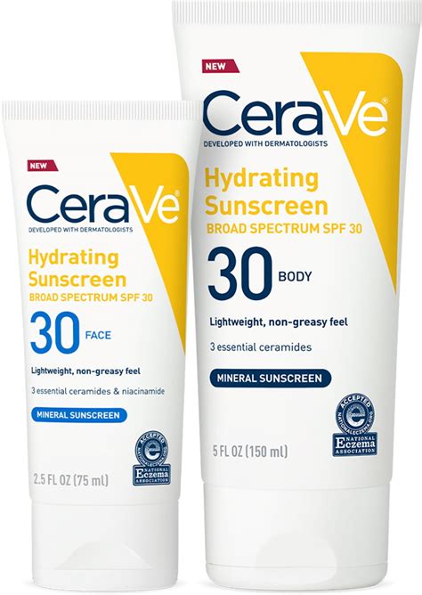 Cerave Sunscreen Bundle SPF 30 | Contains Mineral Sunscreen for Face ...