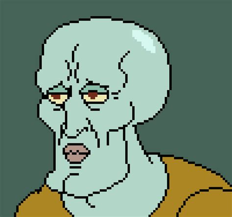 Pixel Handsome Squidward by SethMasonry on DeviantArt