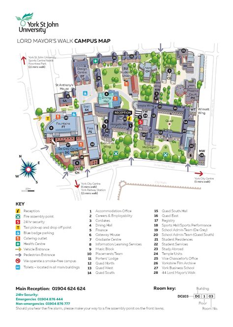 York St. John University Campus Map