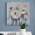 Amazon.com: EAHunt 3d wall art Blue Flower Oil Paintings Rose Wall Art ...