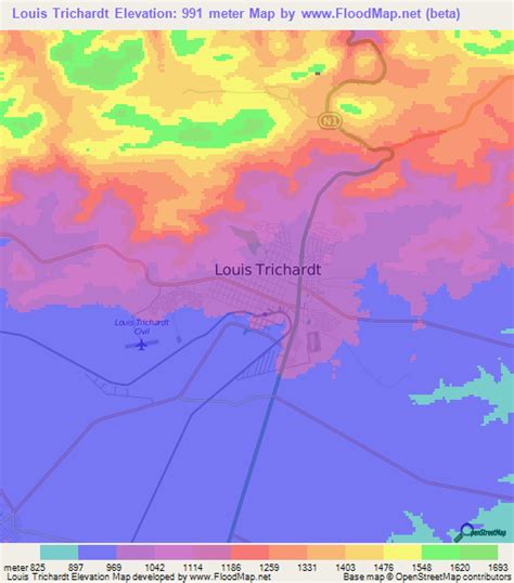 Elevation of Louis Trichardt,South Africa Elevation Map, Topography, Contour