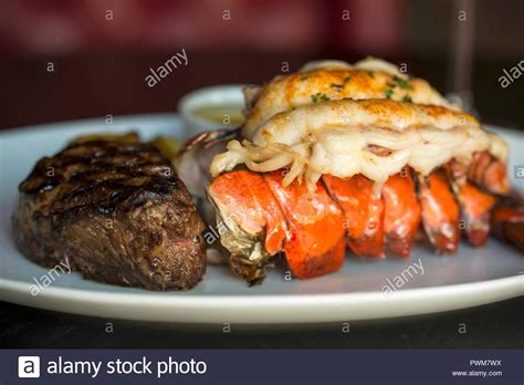 Surf & Turf: fillet mignon and lobster Stock Photo - Alamy