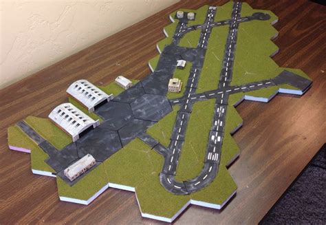 6mm airfield/airport layout by Mathew Guss - buildings by us. | Wargaming terrain, Military ...