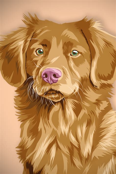 Custom Pet Portrait, Dog Cartoon Illustration, Personalized Pet Art, Digital Vector Dog Artwork ...