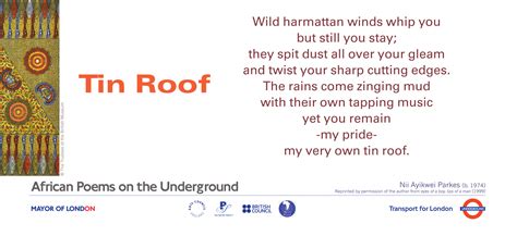 Tin Roof – Poems on the Underground