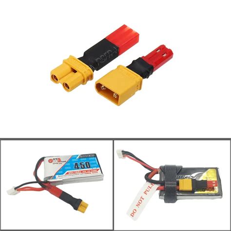 Aliexpress.com : Buy 2S 7.4V Lipo Battery Adapter Connector XT30 to JST Male Female Plug For RC ...