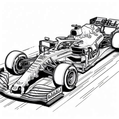 F1 Red Bull Racing Coloring Pages - Etsy