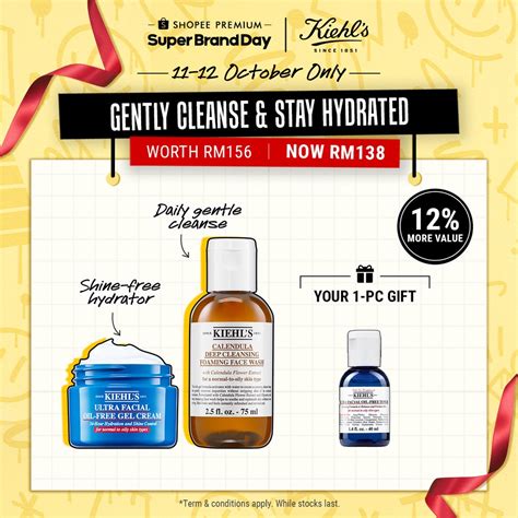 Kiehl's Oil-Free 24-hour Hydration Moisturizer & Calendula Cleanser ...