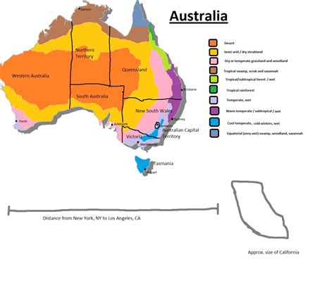 The different climate zones of Australia - Maps on the Web