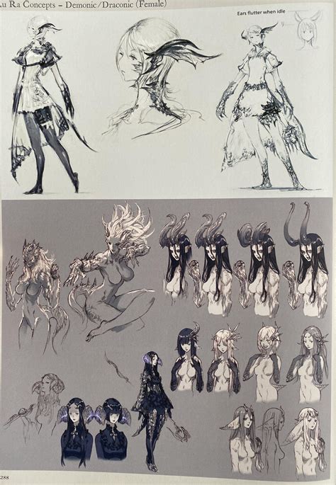 Au Ra early concept arts (Demonic and Draconic) : ffxiv