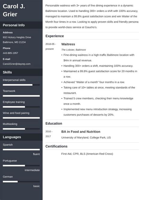 US Resume Format (American Style Resume Samples)