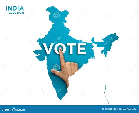 VOTE for INDIA, Female Indian Voter Hand with Voting Sign or Ink ...