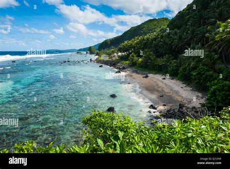 Rocky beach on the east coast of Tutuila island, American Samoa, South Pacific Stock Photo - Alamy