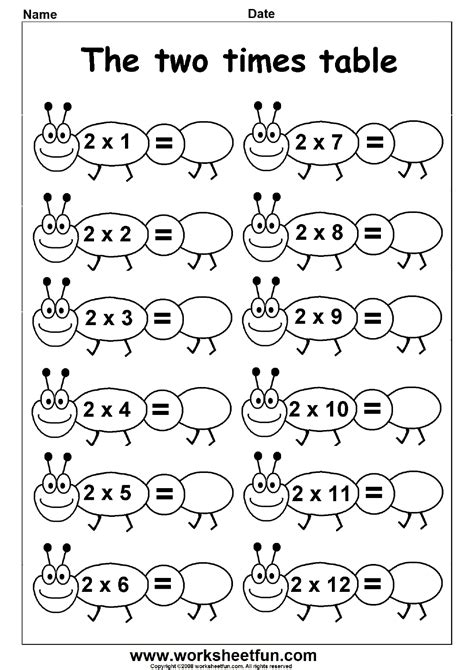 20 Times Table Worksheet – Imsyaf.com