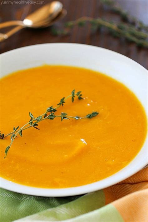 Easy Butternut Squash Soup - Yummy Healthy Easy