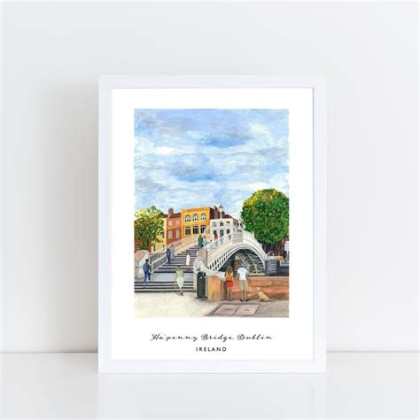 Ha'penny Bridge, Dublin, Ireland archival print