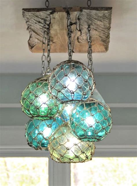 Blue Lamps & Lighting Ideas for Coastal Rooms | Glass floats, Coastal ...