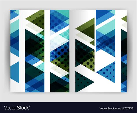 Triangle business annual report cover print Vector Image