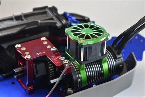 TRAXXAS SLEDGE MONSTER TRUCK Aluminum 6061-T6 Motor Heat Sink With Cooling Fan Only Use With ...