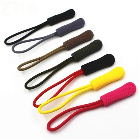 10pcs/lot Pvc Zipper Slider Suitcase Zipper Slip Rope Puller Detachable Clip Slider Cord For ...