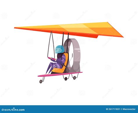 Cartoon Ultralight Trike stock vector. Illustration of activity - 261711831