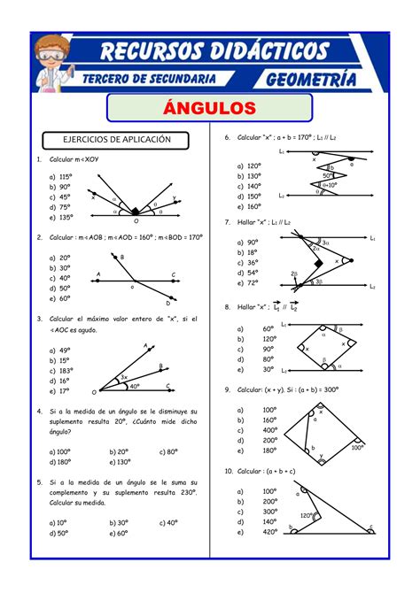 Tareitas Ejercicios De Angulos Matematicas Tercer Grado Angulos ...