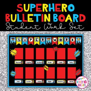 Superhero Bulletin Board Student Work Set by Holly Rachel | TpT