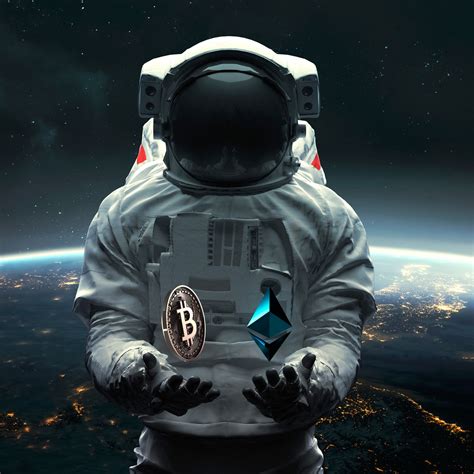 Astronaut Wallpaper 4K, Bitcoin, Ethereum, Cryptocurrency