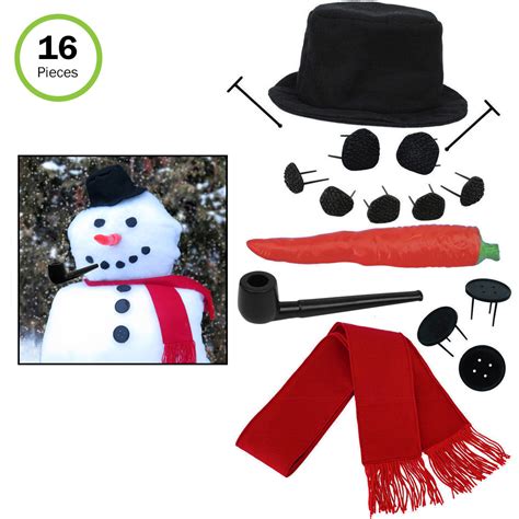 Evelots Perfect Snowman Decorating Kit-16 Pieces-Entire Family Fun ...