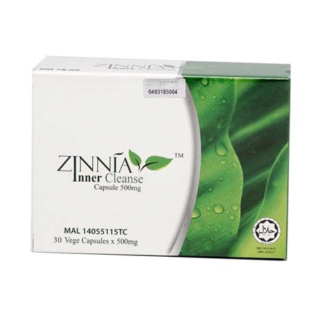 ZINNIA Inner Cleanse 500mg Vegcaps 30’s – Medimart