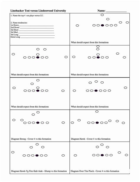 Printable Blank Football Formation Sheets - Printable Templates