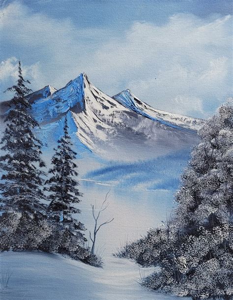 Paint Like Bob Ross Winter Landscape | Art on the Rocks