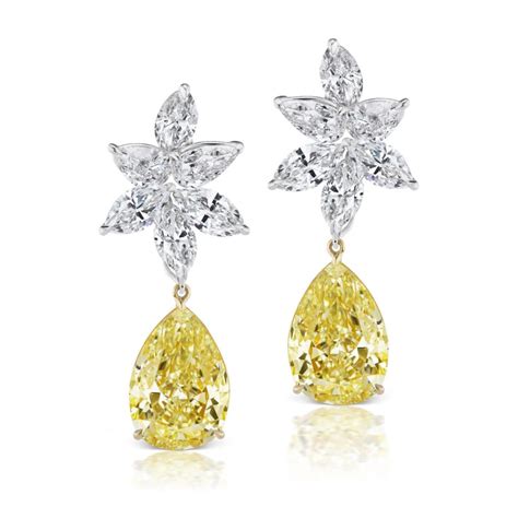 Yellow Diamond Earrings UK | How to choose your pair | Diamonds Hatton ...