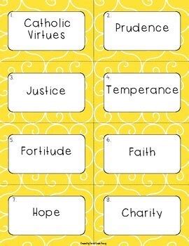 Catholic Virtues Sort by Fourth Grade Frenzy | Teachers Pay Teachers