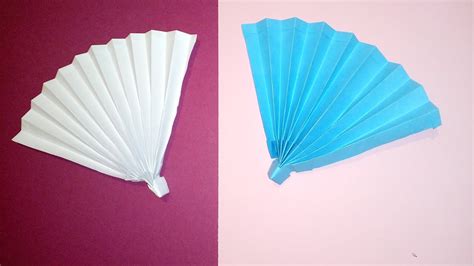 How to make a paper Hand Fan - Origami Hand Fan (easy) - YouTube