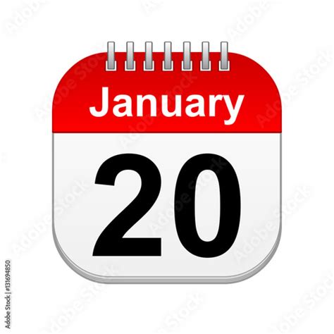 "January 20 calendar icon" Stock photo and royalty-free images on Fotolia.com - Pic 131694850