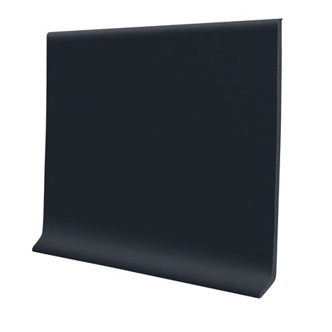 Roppe Ready 4" Black Vinyl Baseboard Cove Base Wall Molding #100