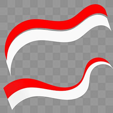 Red And White Indonesian Flag Ribbon Vector, Indonesian Flag Ribbon, Red White Ribbon, Red White ...