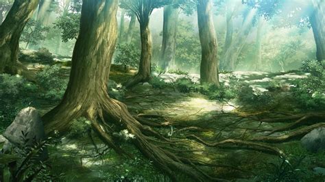 Anime Forest Background - WallpaperSafari