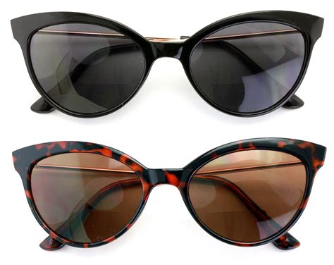 2 Pairs Women Bifocal Reading Sunglasses Outdoor Reader Glasses Cateye Vintage Black Tortoise +1 ...